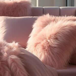 RH Teen Mongolian faux fur throw pillow cover 18x18